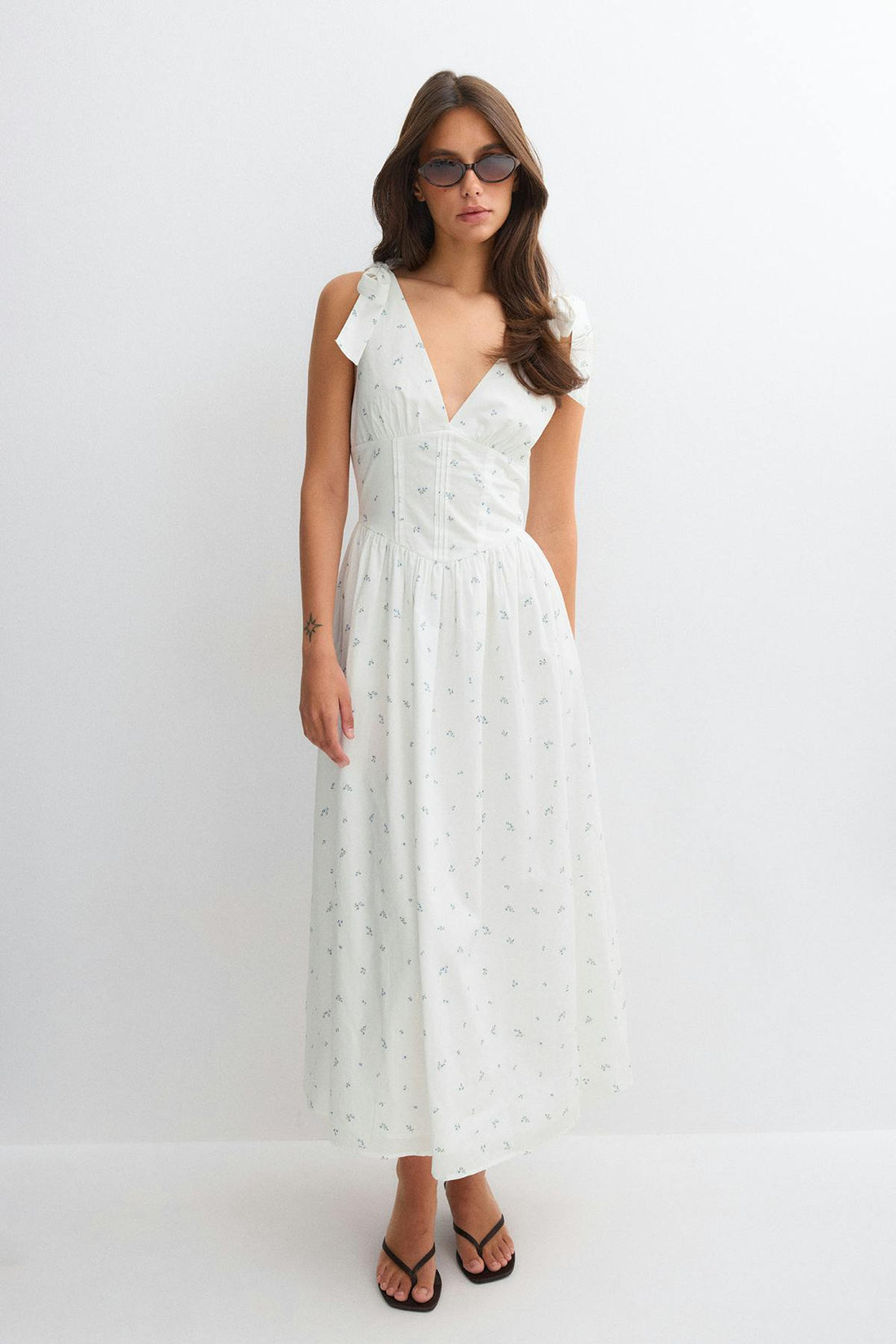 Tie dress - Flower aop