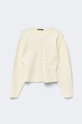 Knitted loungewear cardigan - Brown melange