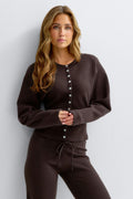 Knitted loungewear cardigan - Gardenia
