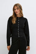 Knitted loungewear cardigan - Marron foncé
