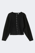 Knitted loungewear cardigan - Vert foncé