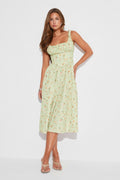 Corset dress - Yellow flower