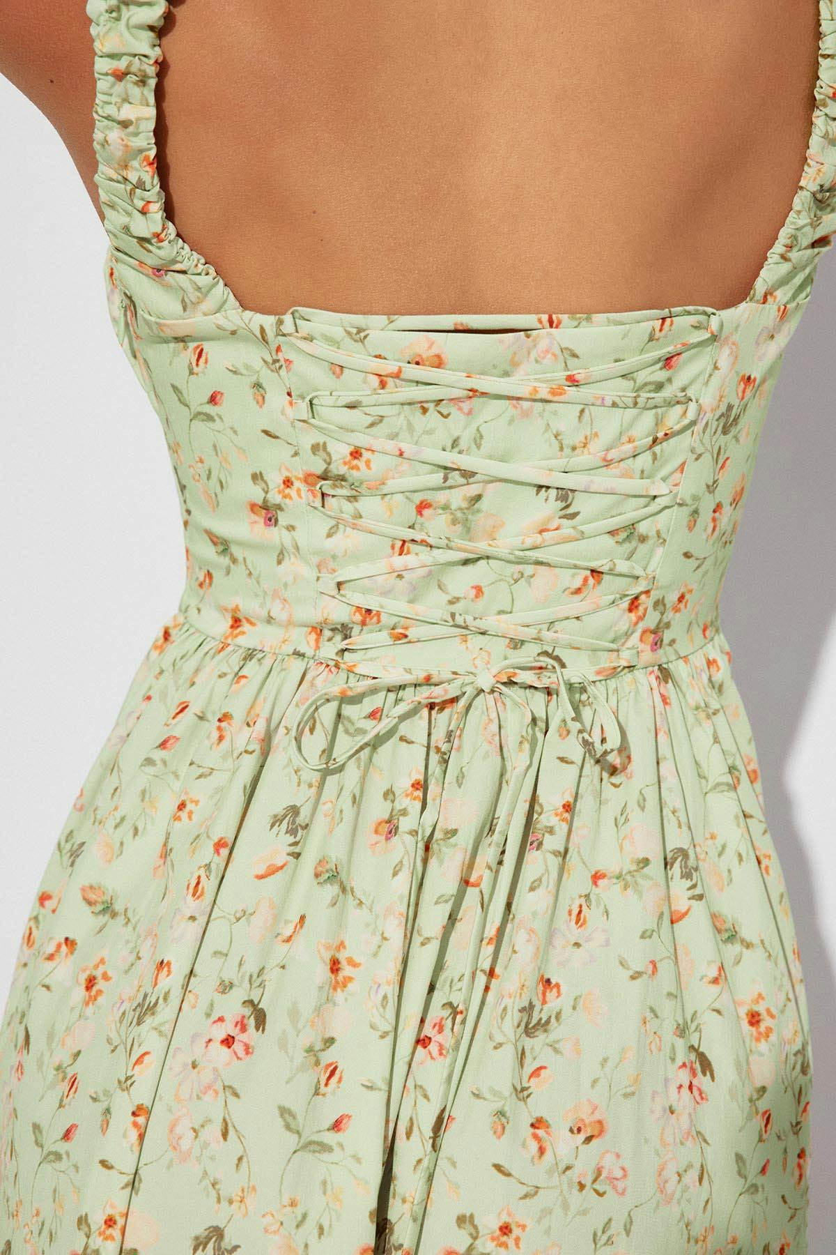 Corset dress - Mini flower aop