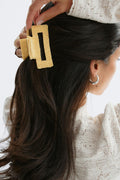 Beaded hair clip - Butter yellow