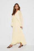Pleated maxi dress - Flower aop