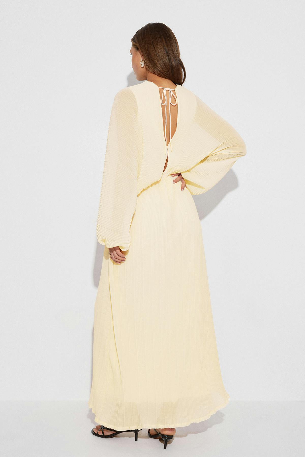 Pleated maxi dress - Flower aop