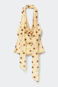 Scarf top - Yellow dot