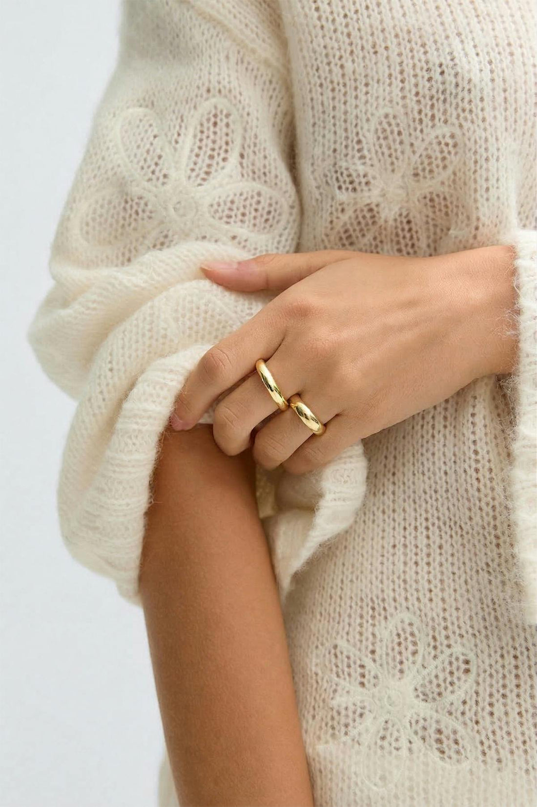 2-pack chunky rings - Doré