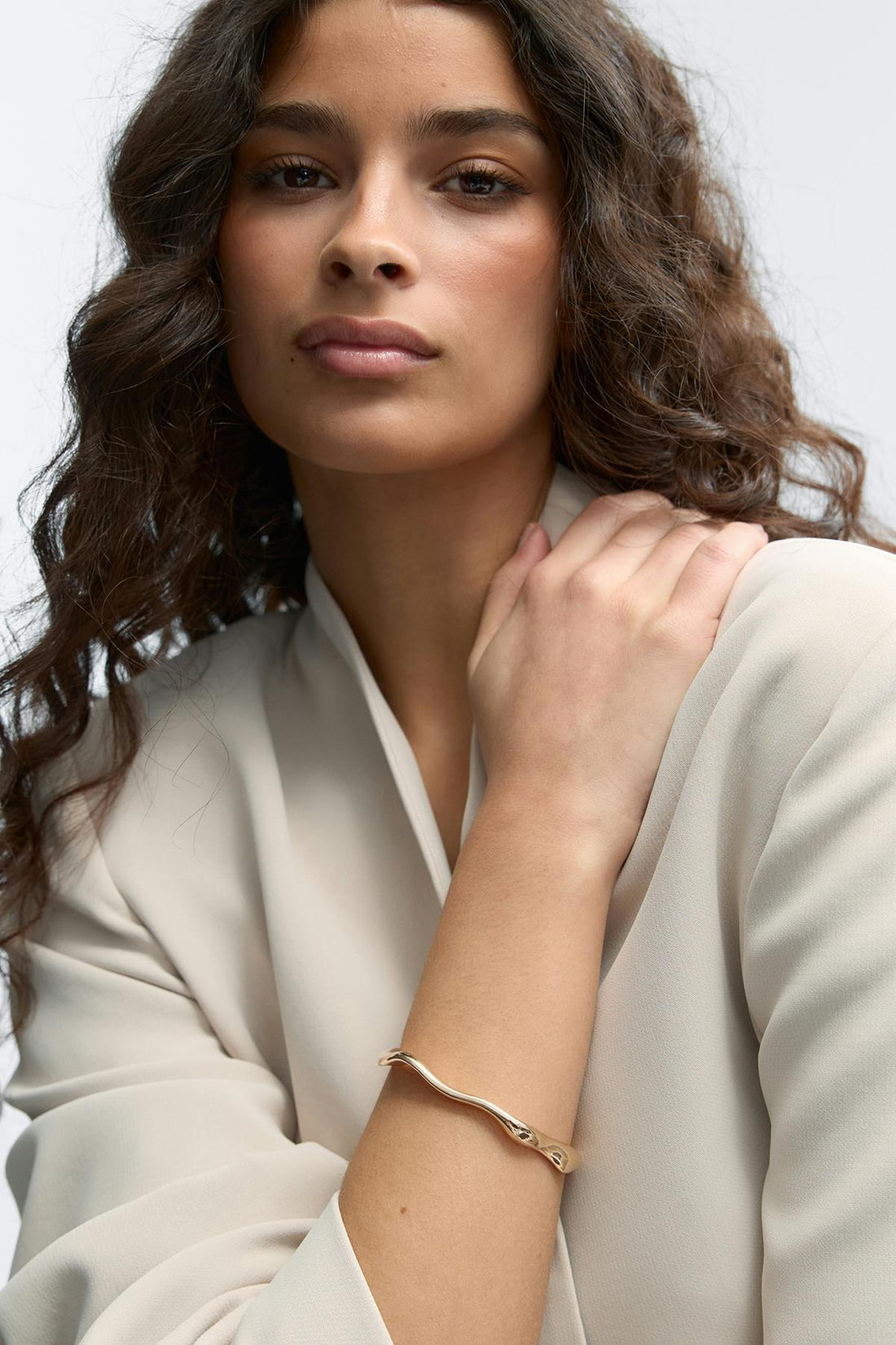 Wavy gold bracelet - Doré