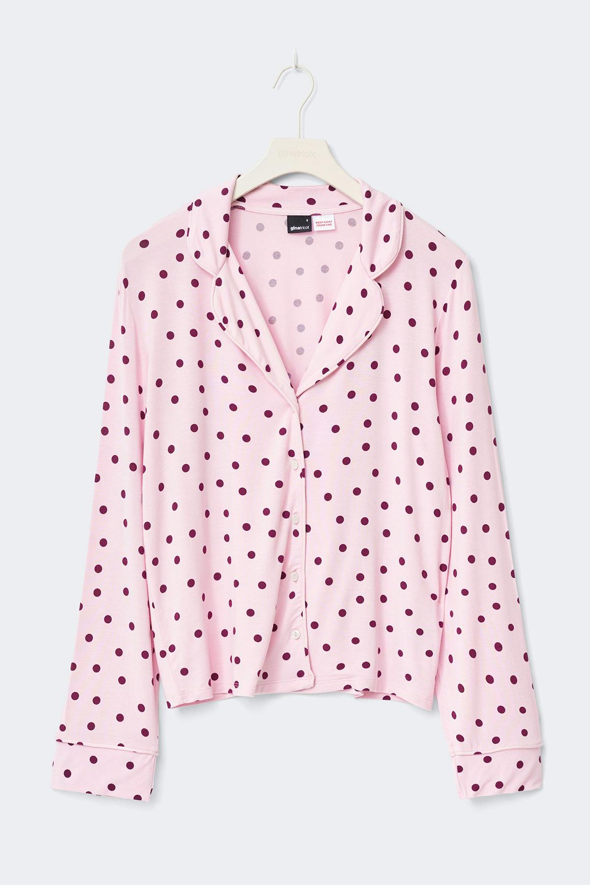 Soft pyjamas shirt - Chocolate plum