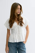 Pleated top - Blanc