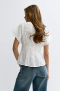 Pleated top - Blanc