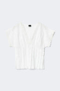 Pleated top - Blanc