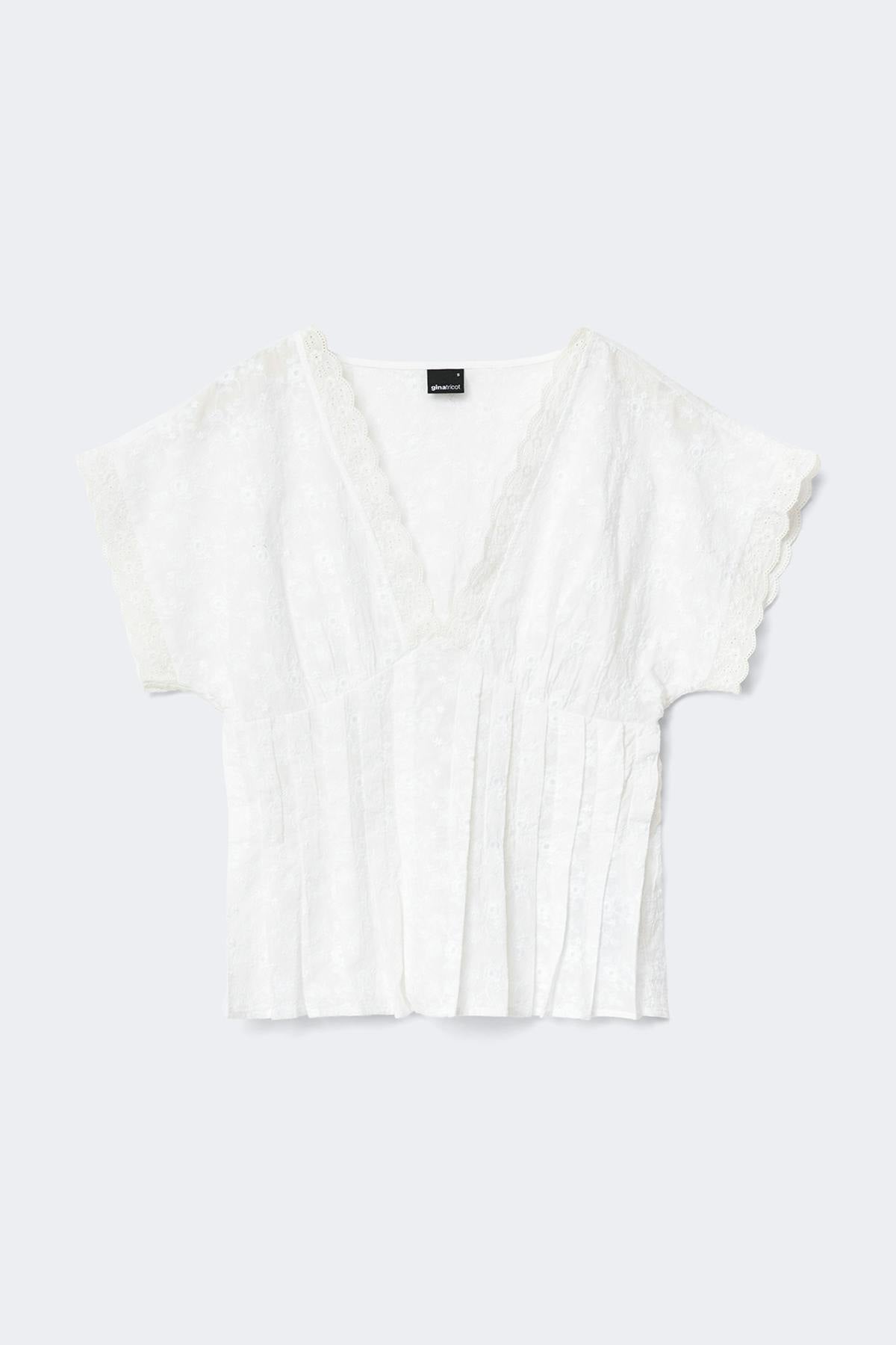 Pleated top - Blanc