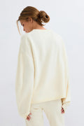 Knitted loungewear sweater - Navy blazer