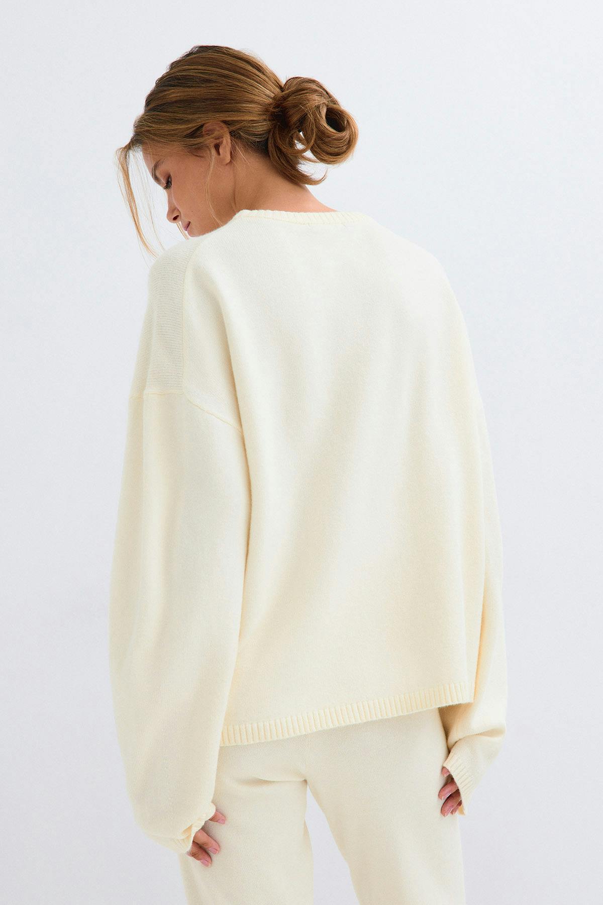 Knitted loungewear sweater - Navy blazer