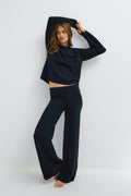 Knitted loungewear sweater - Beige melange