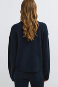 Knitted loungewear sweater - Navy blazer