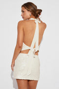 sequin mini skirt - Heather