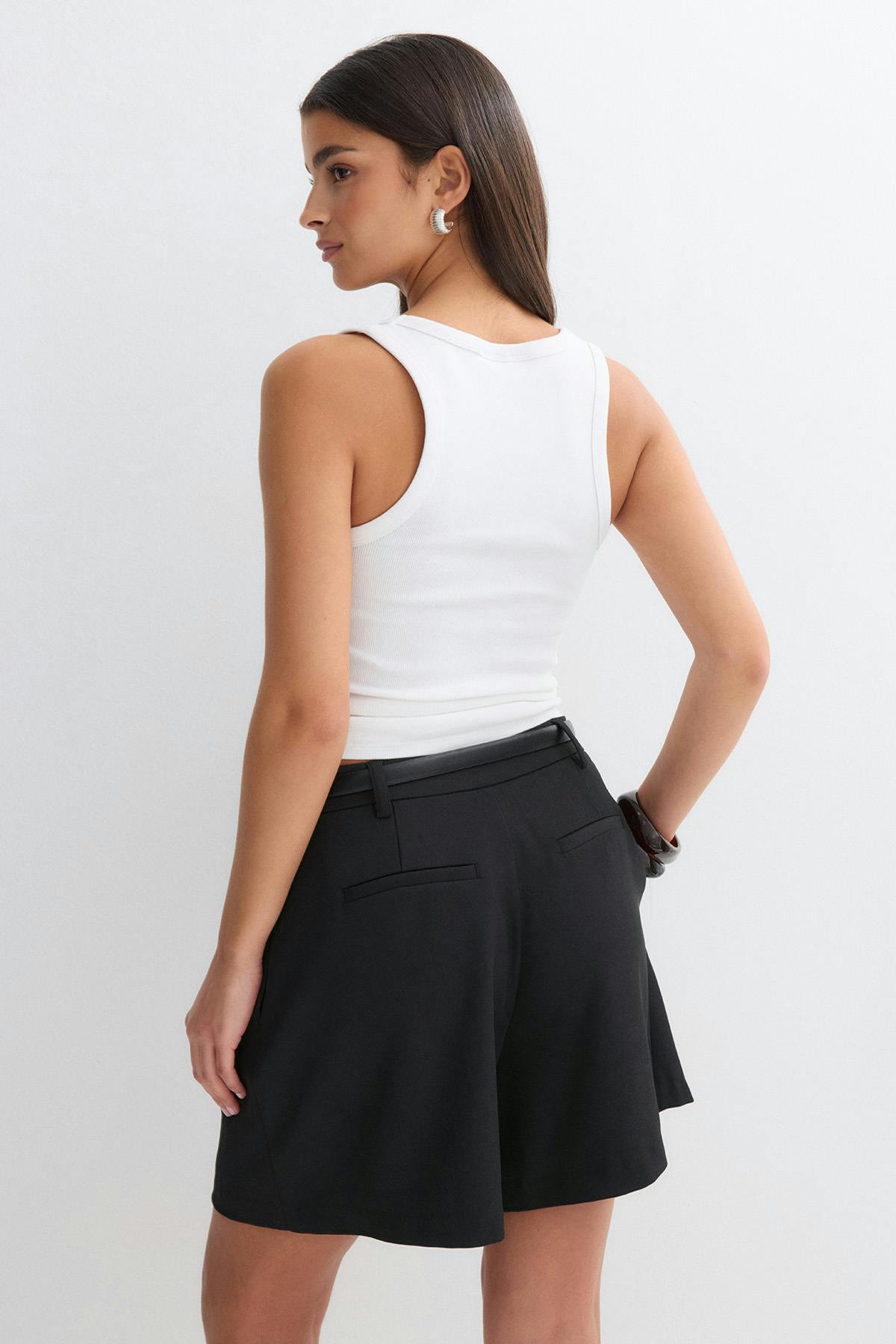 Pleated shorts - Noir