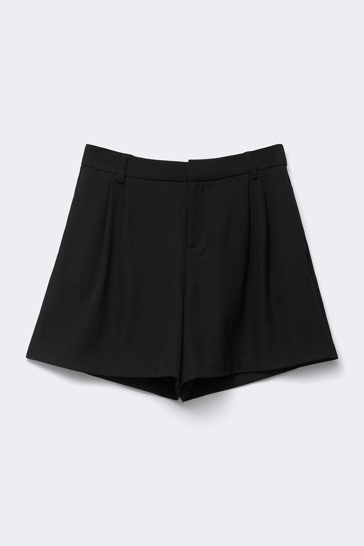 Pleated shorts - Noir