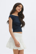 Y broderie anglais skirt - Blanc cassé