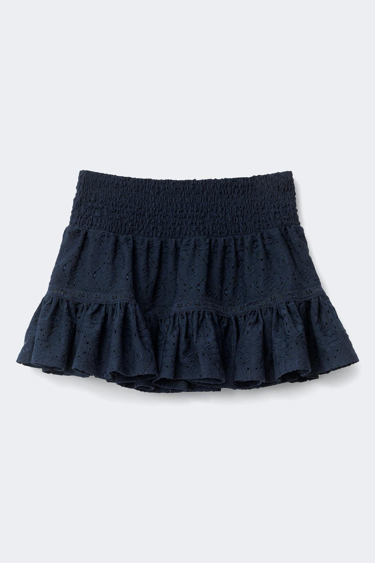 Y broderie anglais skirt - Navy blazer
