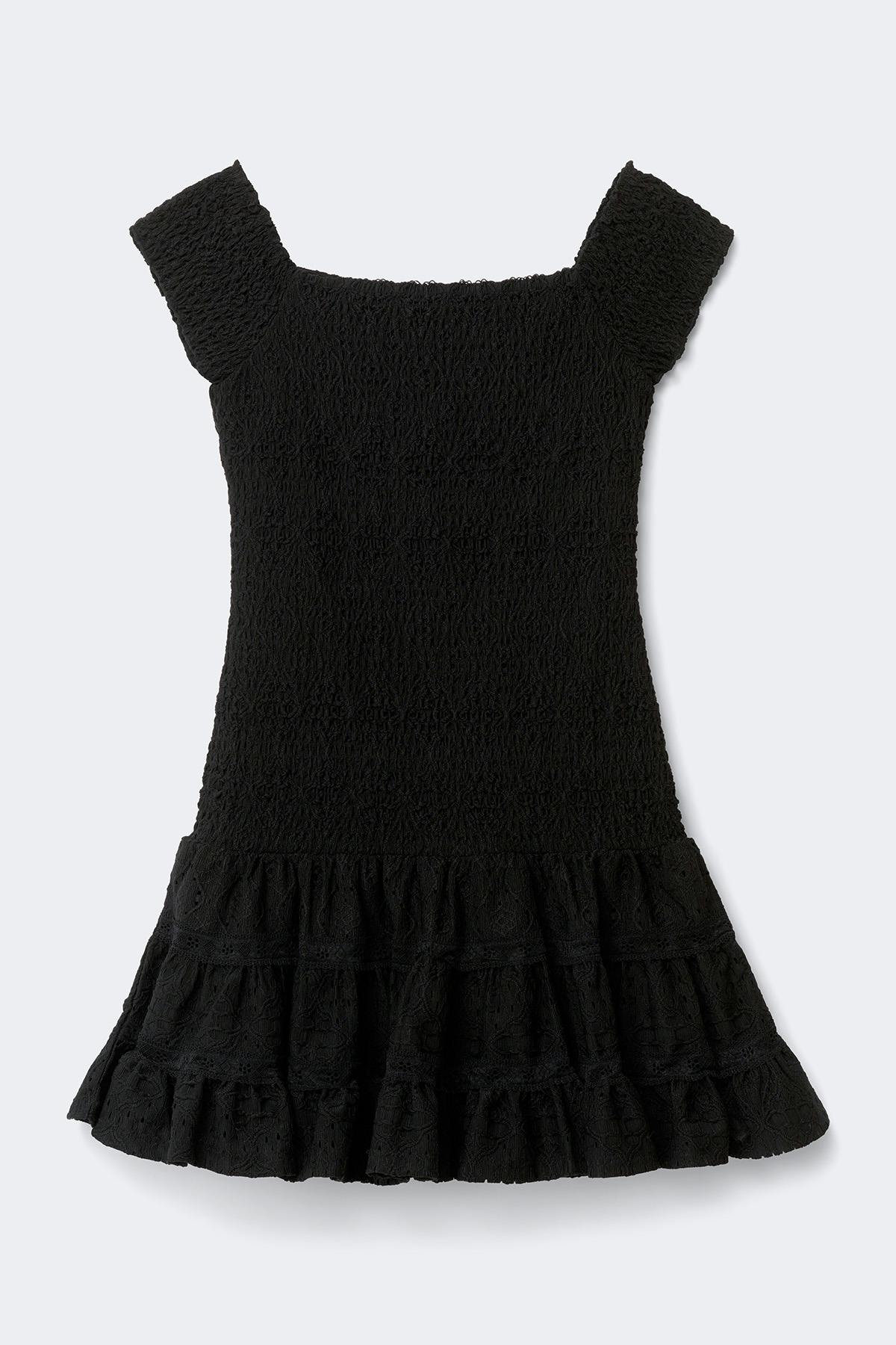 14+ smock dress - Noir