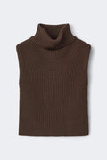 Chunky turtleneck knitted vest