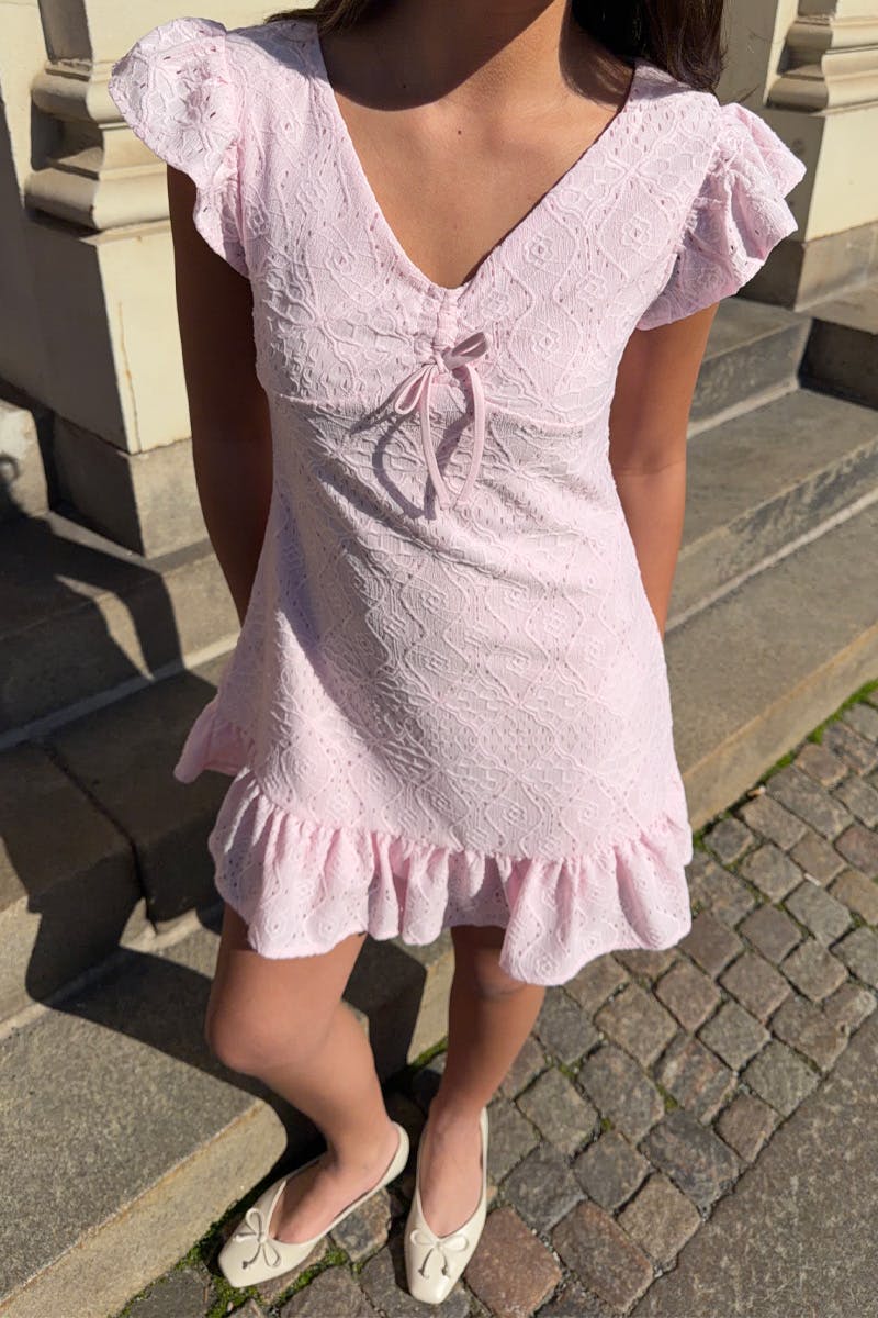 Y broderie anglais dress - Heather