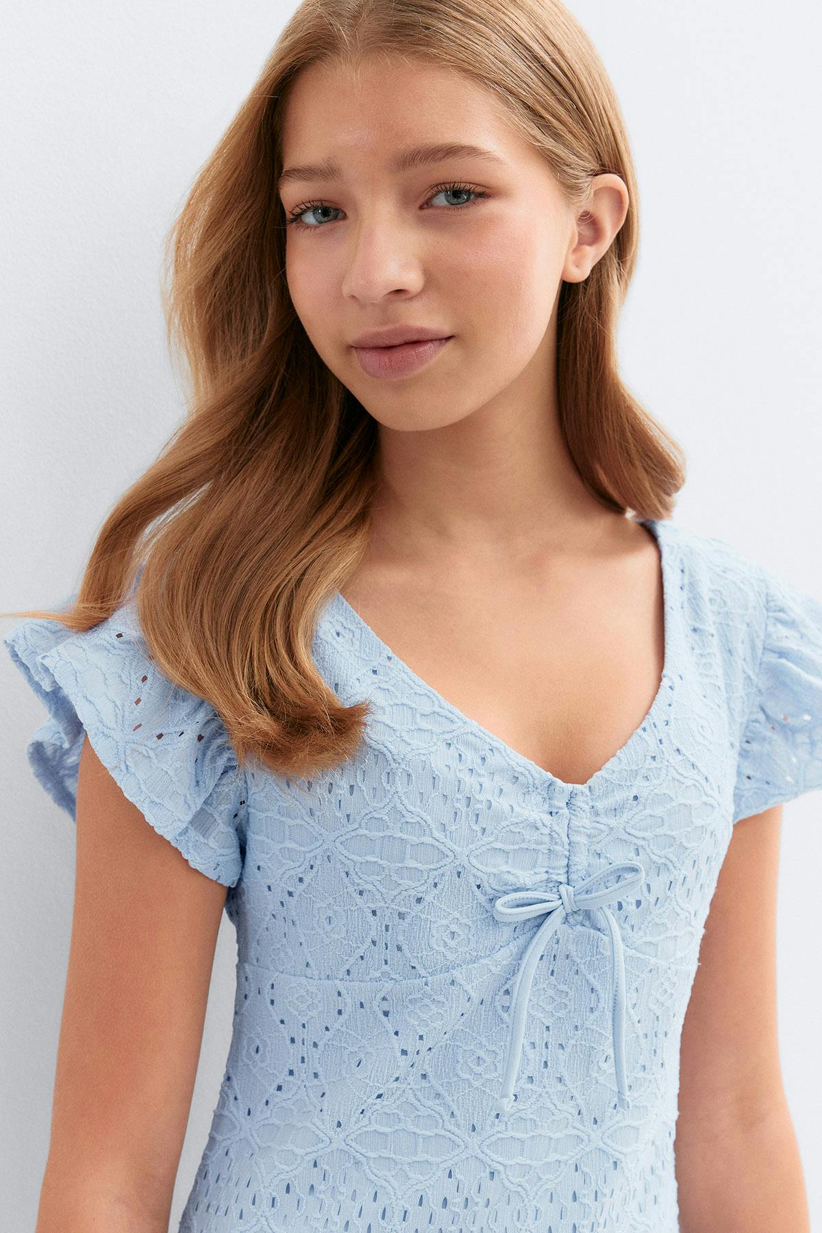 Y broderie anglais dress - Heather