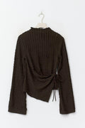 Textured tie detail top - Mole
