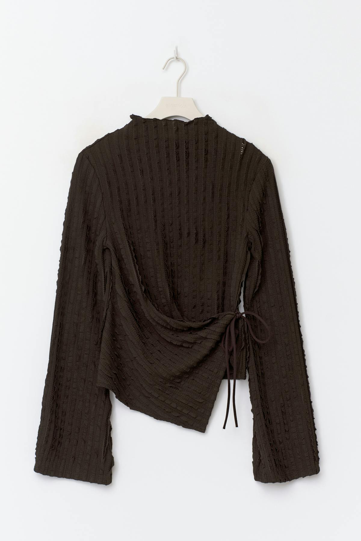 Textured tie detail top - Mole