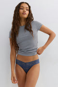 3-pack lace thong - Blanc