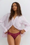 3-pack lace thong - Multi pink