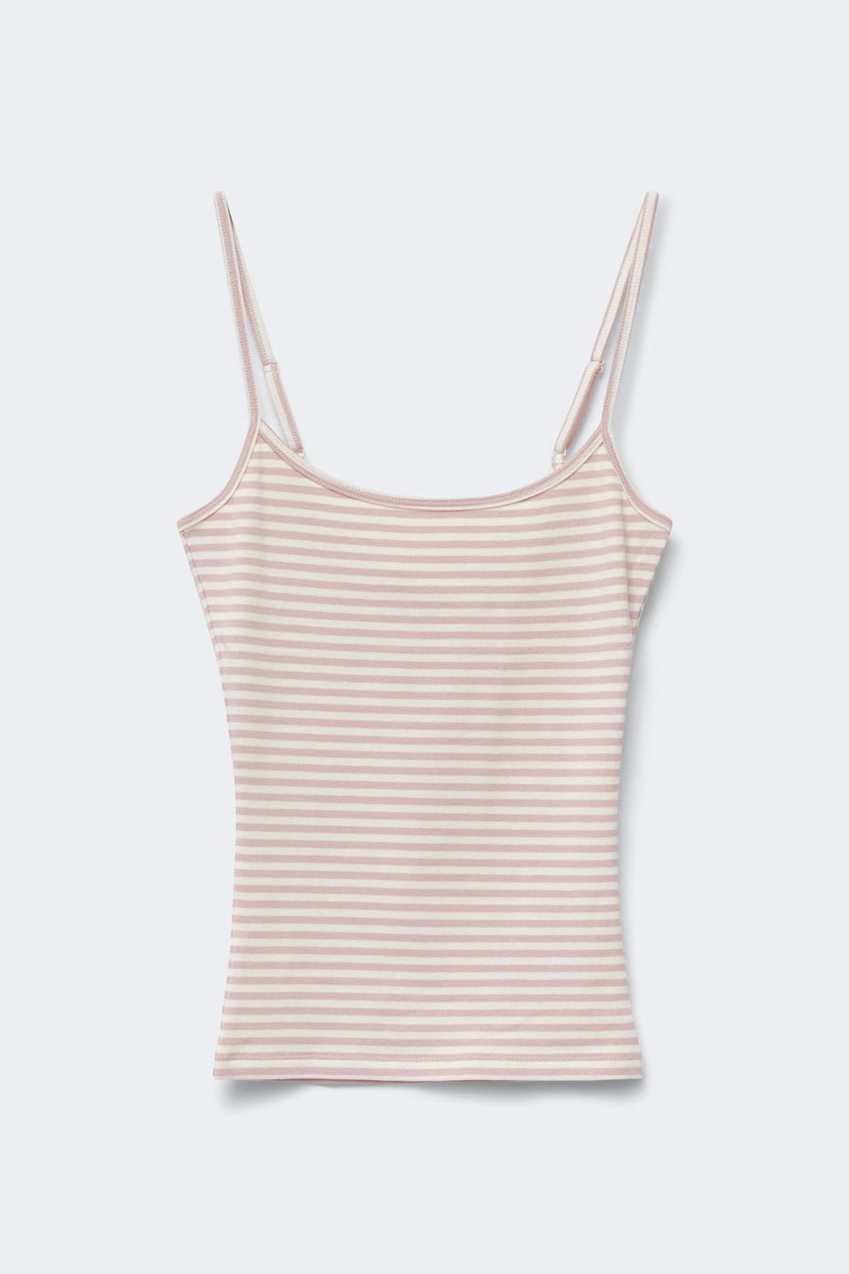Perfect strap singlet - Pink/yellow stripe