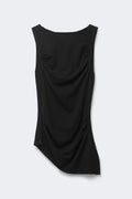 Asymmetric knitted top - Noir