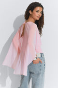 Chiffon cape top - Egret
