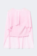 Chiffon cape top - Rose
