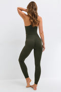 Seamless yoga tights - Army green