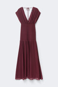 Smock maxi dress - Marron