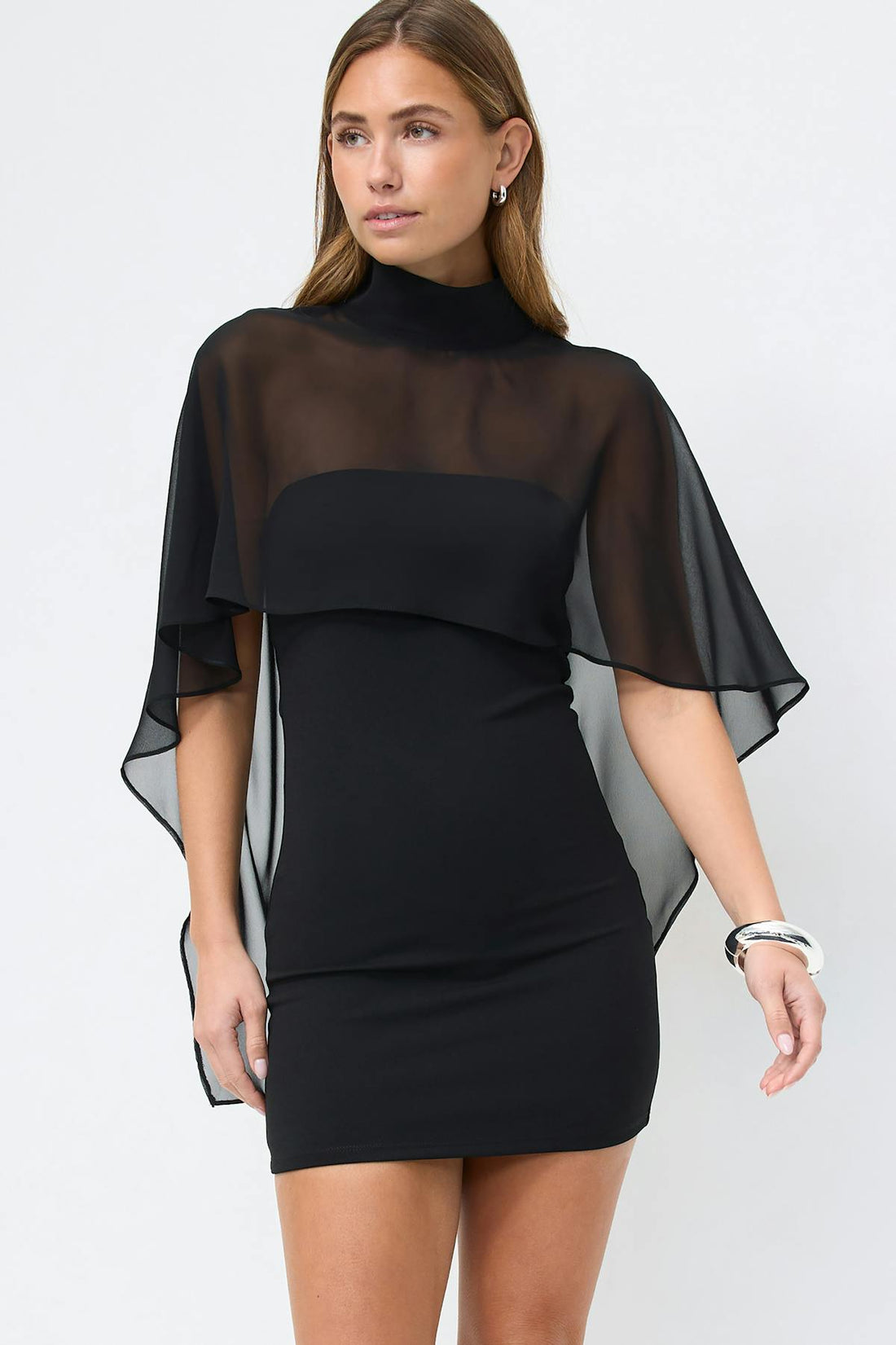 Cape tube dress - Noir