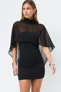 Cape tube dress - Noir