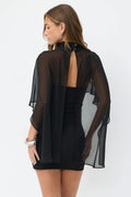 Cape tube dress - Noir