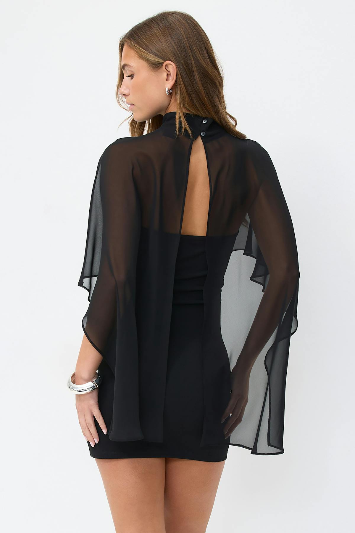 Cape tube dress - Noir