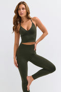 Seamless yoga top - Army green