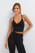 Seamless yoga top - Noir