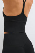 Seamless yoga top - Noir
