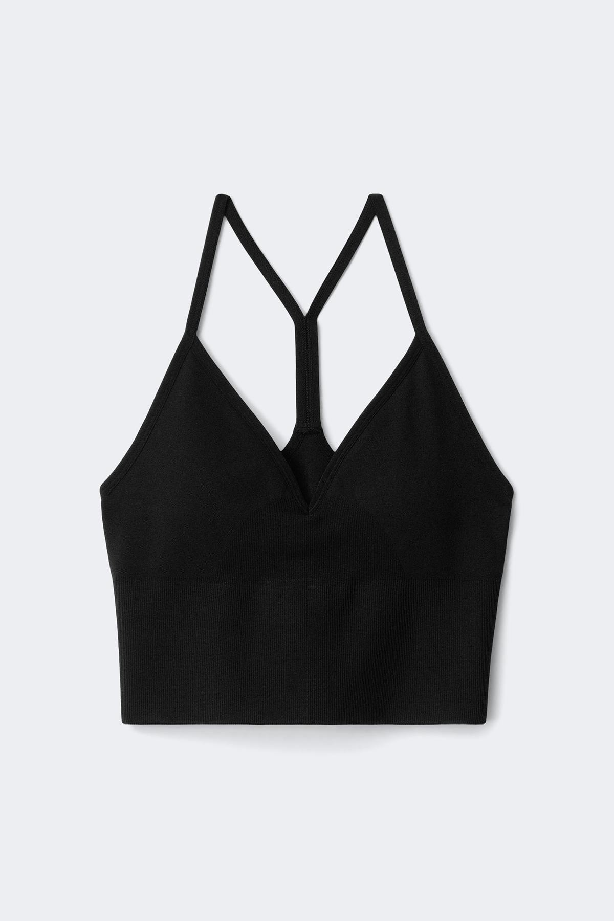 Seamless yoga top - Noir