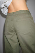 Waist flip wide jeans - Vintage blue